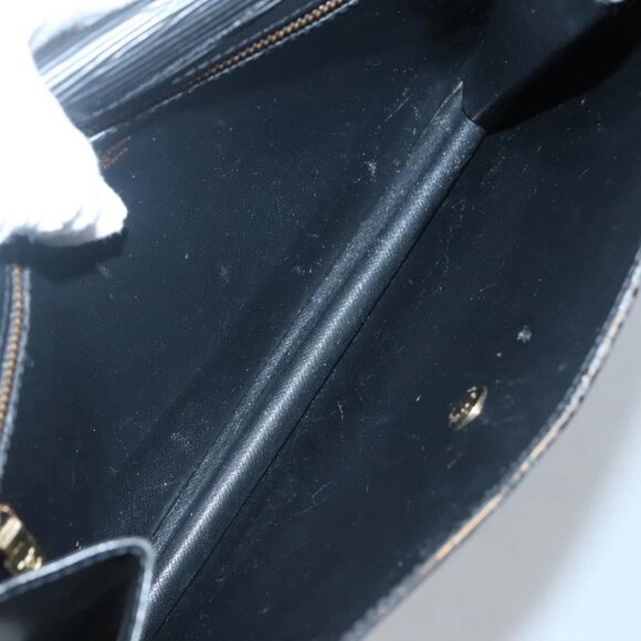 LOUIS VUITTON Epi Montaigne 27 Clutch Bag Black - Picture 9 of 16